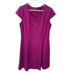 Tahari Arthur Levine Fit and Flare Lined Magenta Career Casual Size 14 EUC